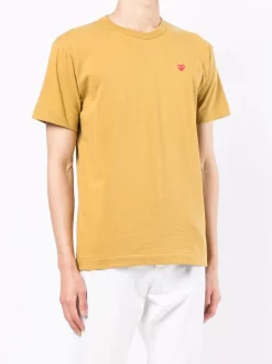 ( Nouvelle Collection ) Comme Des Garçons Play T-shirt à Patch Cœur OLIVE -Comme Des Garçons Play Soldes Boutique 18065216 38477876 600