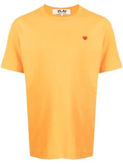 ( Nouvelle Collection ) Comme Des Garçons Play T-shirt à Patch Cœur YELLOW