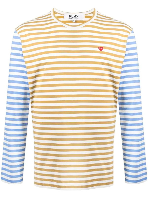 ( Nouvelle Collection ) Comme Des Garçons Play T-shirt Rayé à Manches Longues Homme 3 ( Nouvelle Collection ) Comme Des Garçons Play T-shirt Rayé à Manches Longues Homme