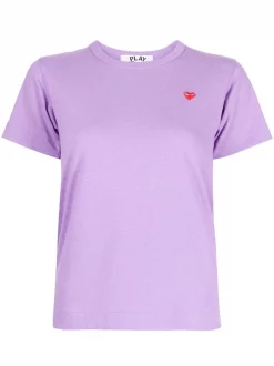 ( Nouvelle Collection ) Comme Des Garçons Play T-shirt à Patch Cœur PURPLE
