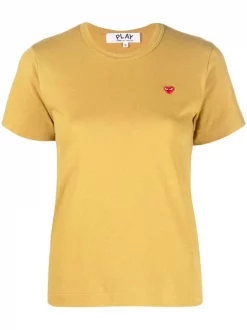 ( Nouvelle Collection ) Comme Des Garçons Play T-shirt En Coton à Logo Brodé Femme