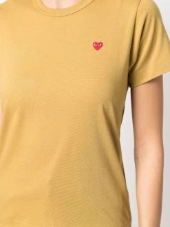 ( Nouvelle Collection ) Comme Des Garçons Play T-shirt En Coton à Logo Brodé Femme -Comme Des Garçons Play Soldes Boutique 18188610 38730754 600