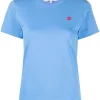 ( Nouvelle Collection ) Comme Des Garçons Play 1 BLUE T-shirt En Coton à Logo Brodé Femme -Comme Des Garçons Play Soldes Boutique 18188620 38733334 600