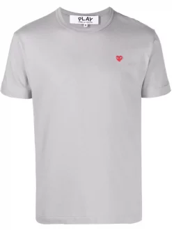 ( Nouvelle Collection ) Comme Des Garçons Play T-shirt à Patch Logo 3 GREY