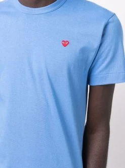 ( Nouvelle Collection ) Comme Des Garçons Play T-shirt à Patch Logo 1 BLUE -Comme Des Garçons Play Soldes Boutique 18188662 38723063 600