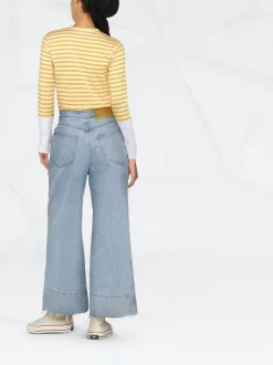 ( Nouvelle Collection ) Comme Des Garçons Play T-shirt Rayé à Manches Longues YELLOW/WHITE -Comme Des Garçons Play Soldes Boutique 18196497 39168128 600