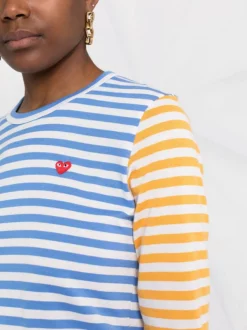 ( Nouvelle Collection ) Comme Des Garçons Play T-shirt Rayé à Patch Logo Femme -Comme Des Garçons Play Soldes Boutique 18224612 c834182b 9cf8 4df4 a10c 2a75fe60d90a 600