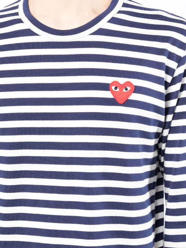 ( Nouvelle Collection ) Comme Des Garçons Play NAVY/WHITE T-shirt à Patch Cœur Homme 7 ( Nouvelle Collection ) Comme Des Garçons Play NAVY/WHITE T-shirt à Patch Cœur Homme – Image 5