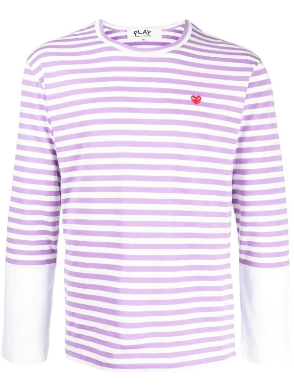 ( Nouvelle Collection ) Comme Des Garçons Play Haut Rayé à Patch Cœur Homme 3 ( Nouvelle Collection ) Comme Des Garçons Play Haut Rayé à Patch Cœur Homme