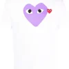 ( Nouvelle Collection ) Comme Des Garçons Play WHITE T-shirt à Imprimé Cœur Homme -Comme Des Garçons Play Soldes Boutique 18256178 38972272 600