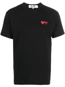 Comme Des Garçons Play T-shirt à Motif Cœur BLACK