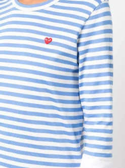( Nouvelle Collection ) Comme Des Garçons Play T-shirt En Coton à Patch Cœur Femme -Comme Des Garçons Play Soldes Boutique 18278500 39430231 600