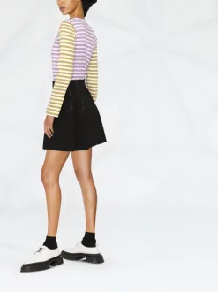 ( Nouvelle Collection ) Comme Des Garçons Play PURPLE/OLIVE T-shirt à Patch Cœur Femme -Comme Des Garçons Play Soldes Boutique 18472734 39657728 600